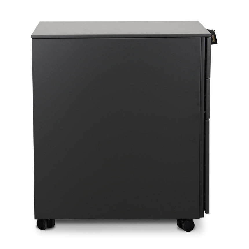 3 Drawers Mobile Pedestal - Black