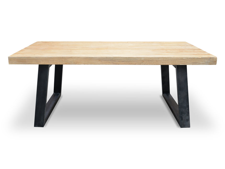 1.98m Reclaimed Elm Wood Dining Table