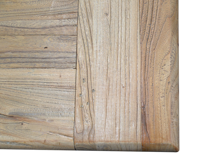 Elm Wood Dining Table 3m - Rustic Natural