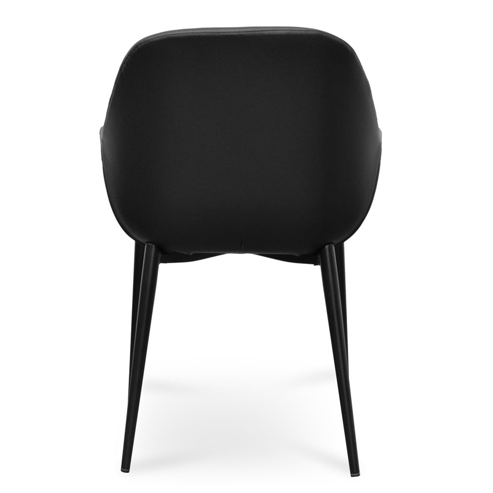Dining chair - Black PU -  Black Legs (Set of 2) - image 5