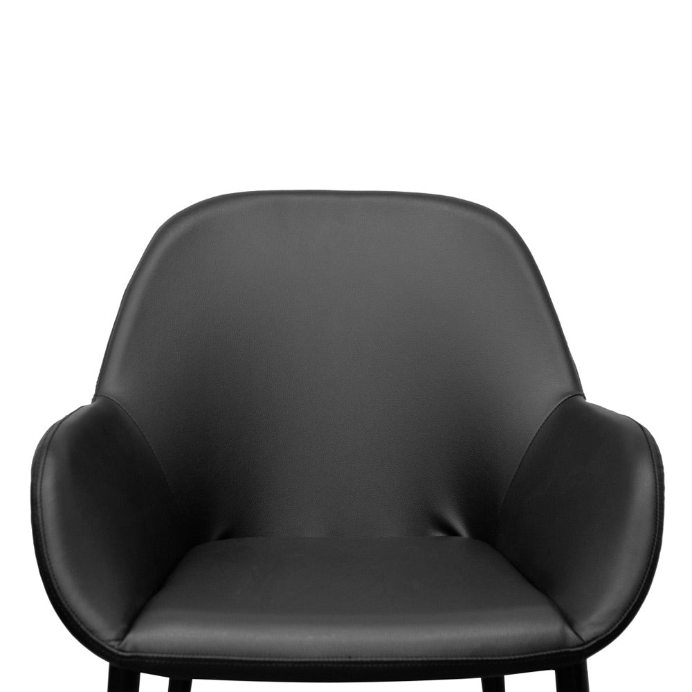Dining chair - Black PU -  Black Legs (Set of 2) - image 6