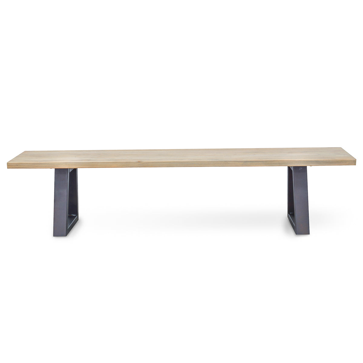 2m Reclaimed Elm Wood Bench - Natural - image 2