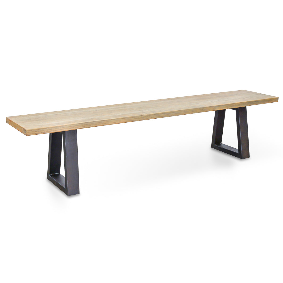 2m Reclaimed Elm Wood Bench - Natural - image 3