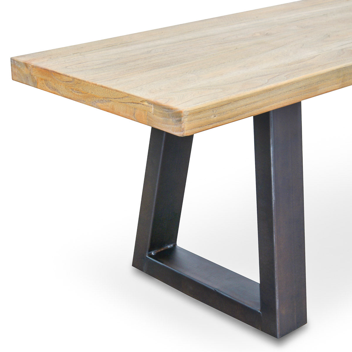 2m Reclaimed Elm Wood Bench - Natural - image 4