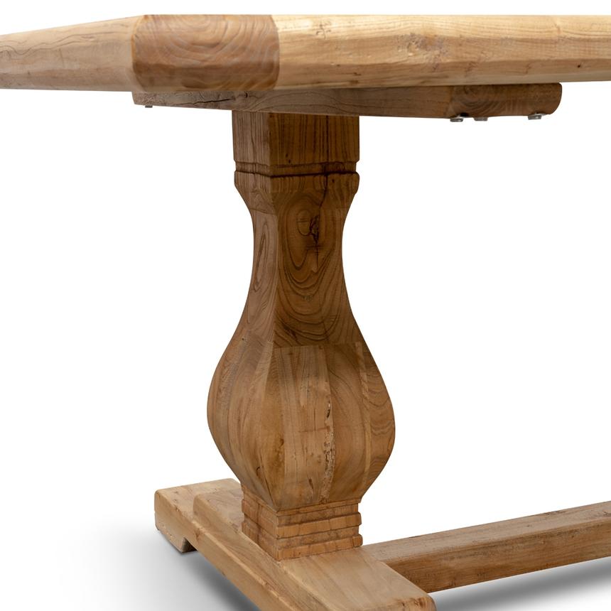 Timo Elm Wood 2.4m Dining Table - Rustic Natural