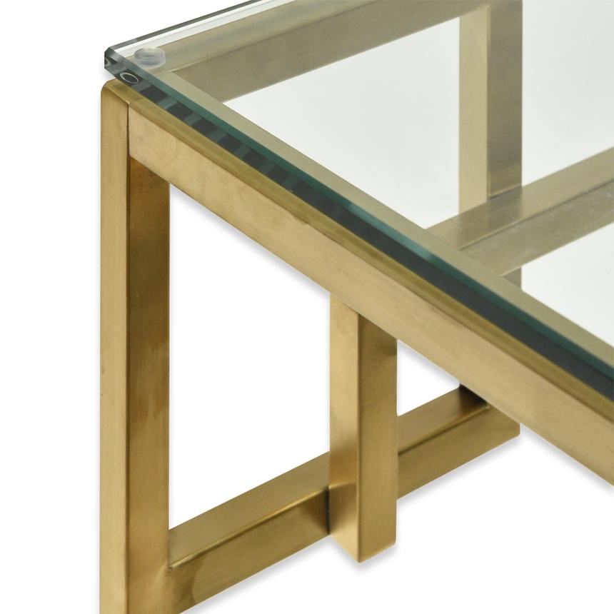 Tuva 1.15m Console Glass Table - Brushed Gold Base