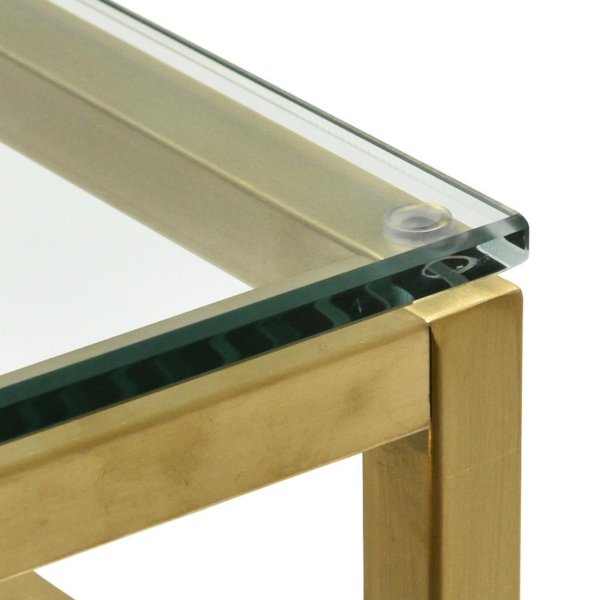 Tuva 1.15m Console Glass Table - Brushed Gold Base