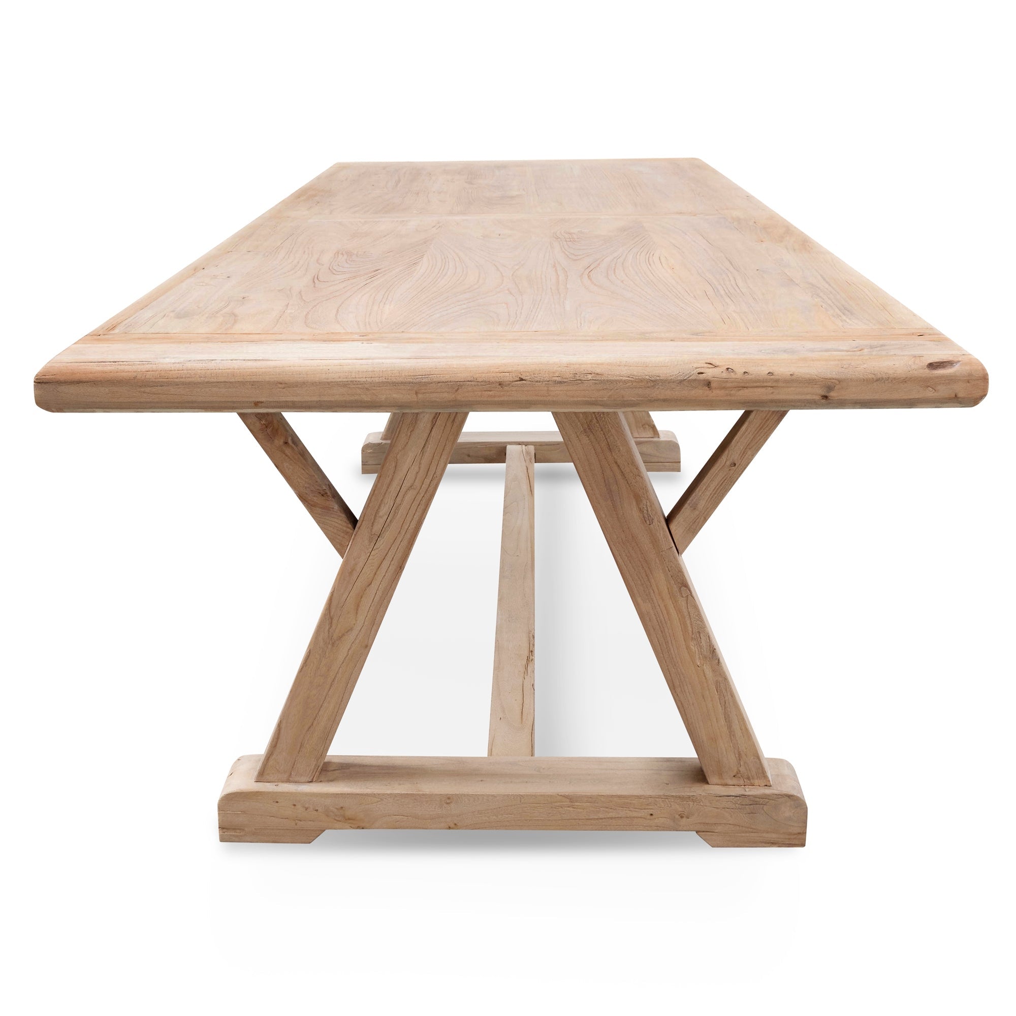 Reclaimed Elm Wood 2.4m Dining Table - image 8