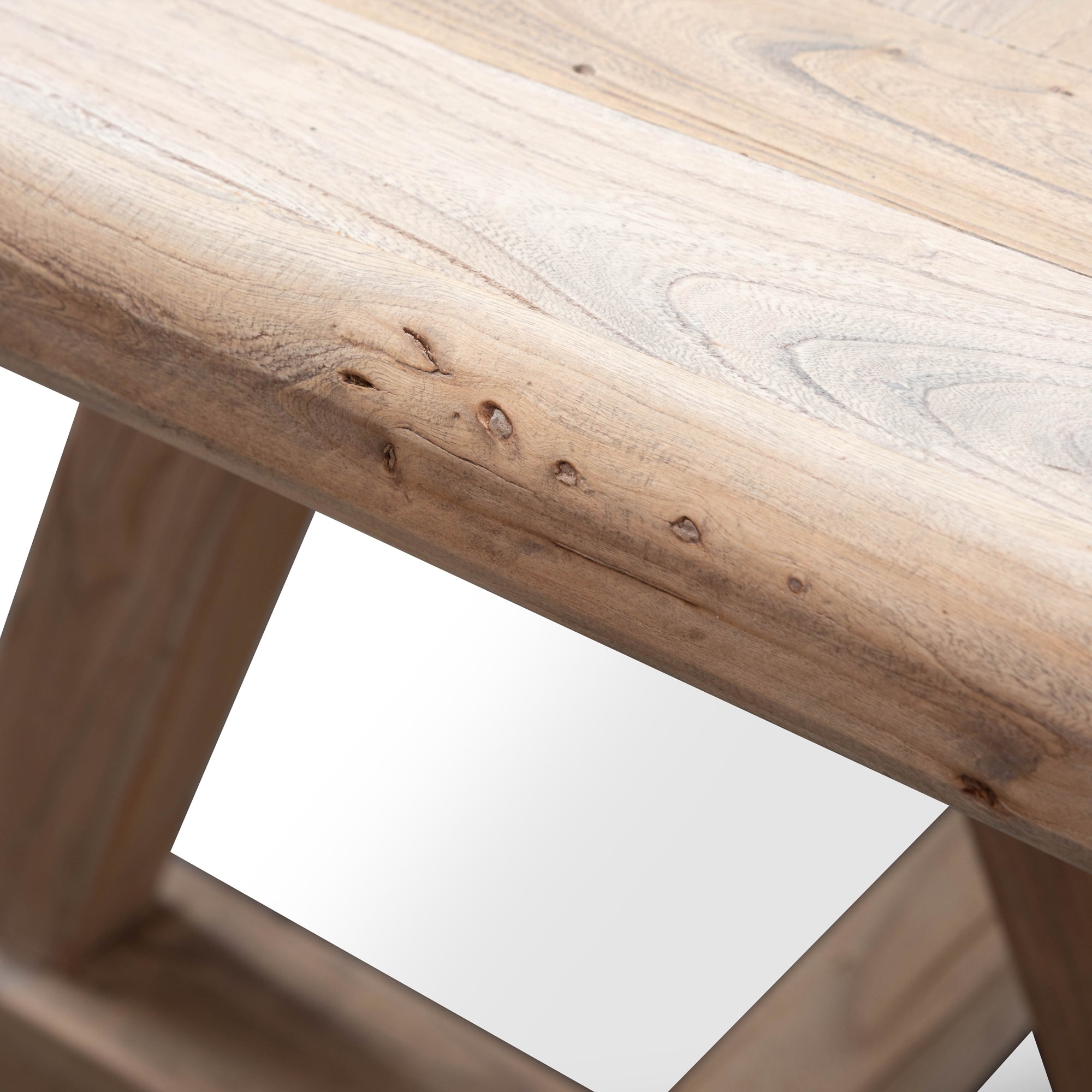 Reclaimed Elm Wood 2.4m Dining Table - image 9