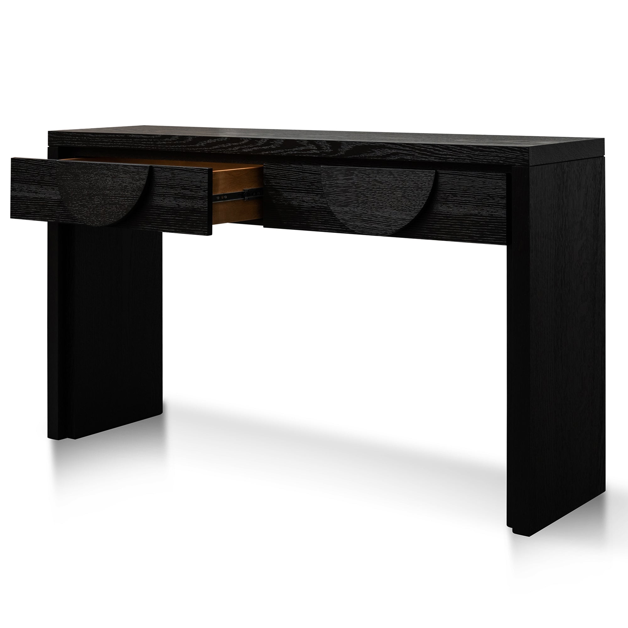 1.4m Console Table - Textured Espresso Black - Bonnie