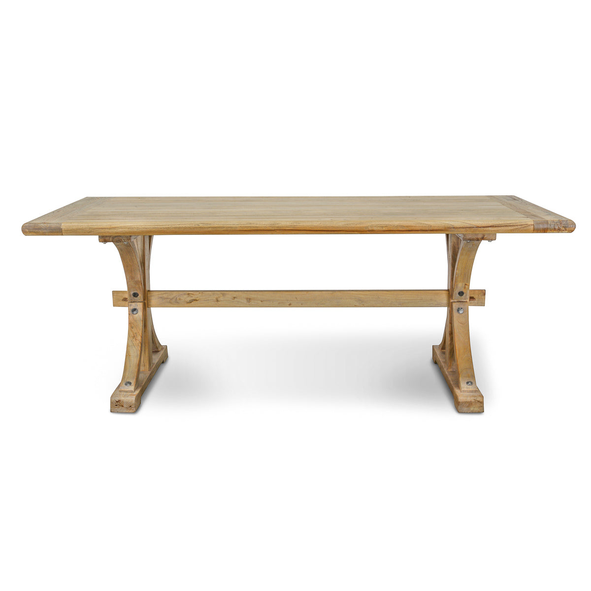 Reclaimed Elm Wood Dining Table 2m - Natural - image 3
