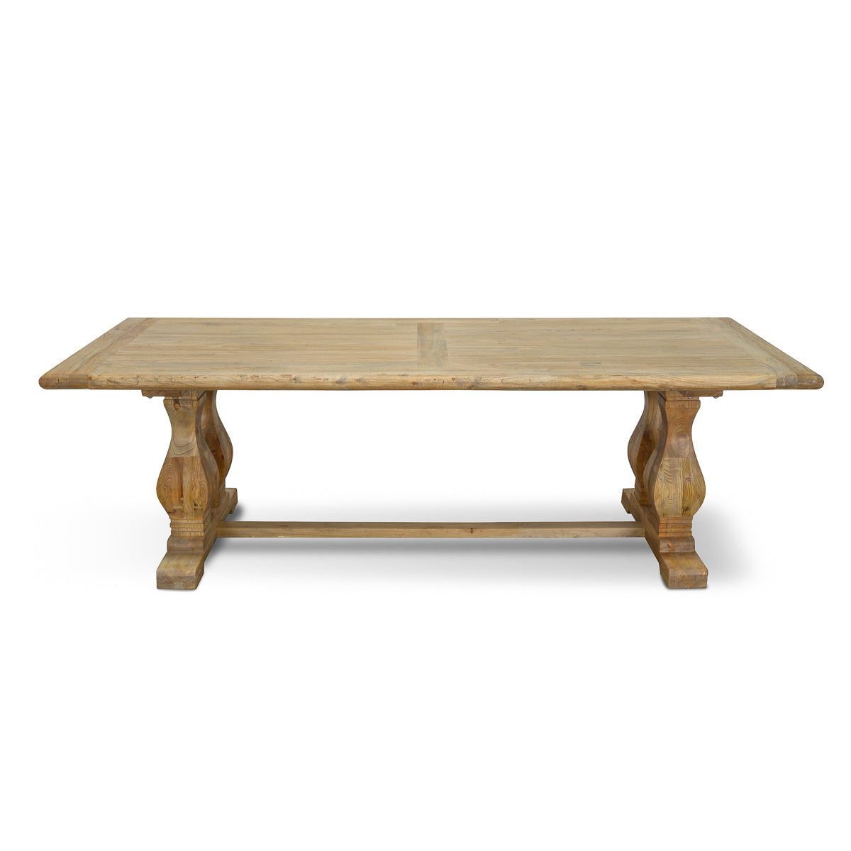 Wood Dining Table 2.4m - Rustic Natural - image 4