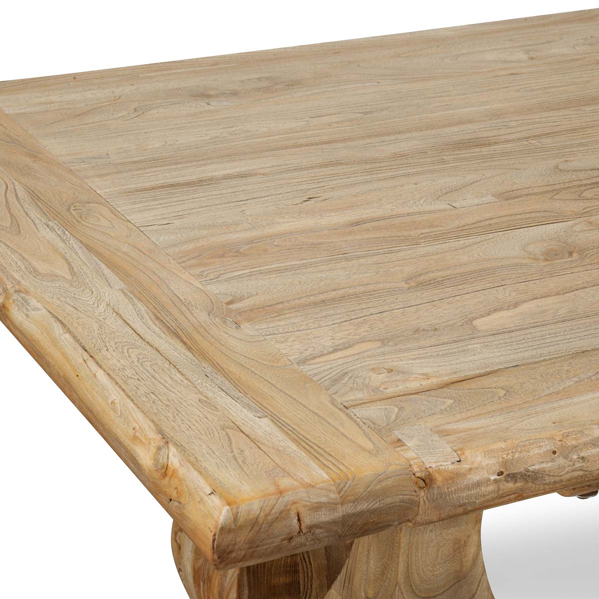 Wood Dining Table 2.4m - Rustic Natural - image 6