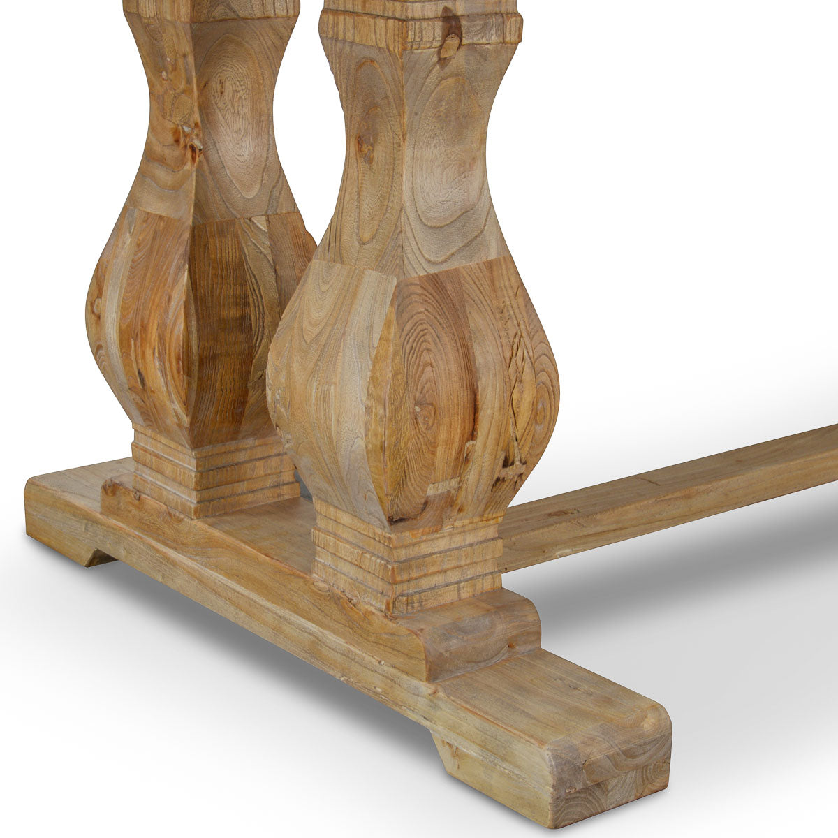 Wood Dining Table 2.4m - Rustic Natural - image 8