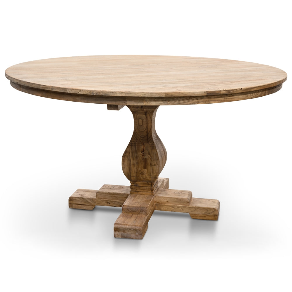 Round Dining Table 140cm - Rustic Natural - image 3