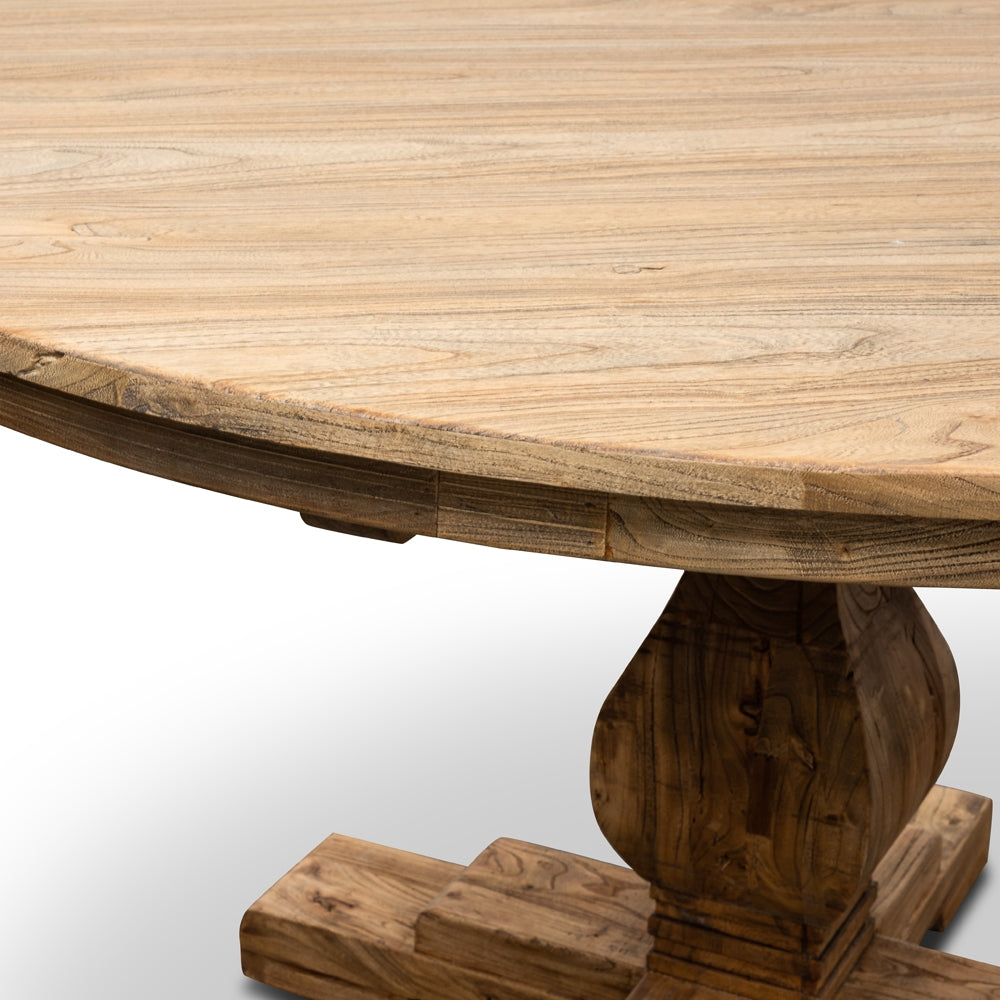 Round Dining Table 140cm - Rustic Natural - image 2