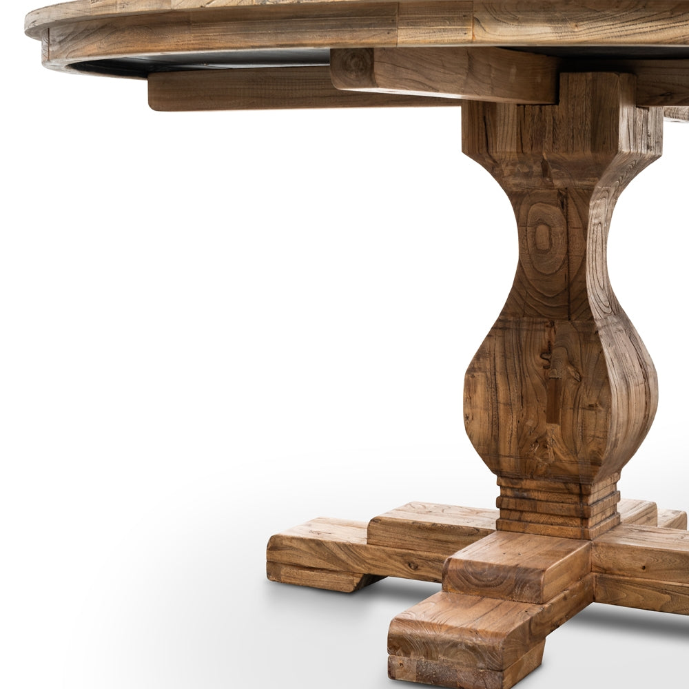 Round Dining Table 140cm - Rustic Natural - image 5