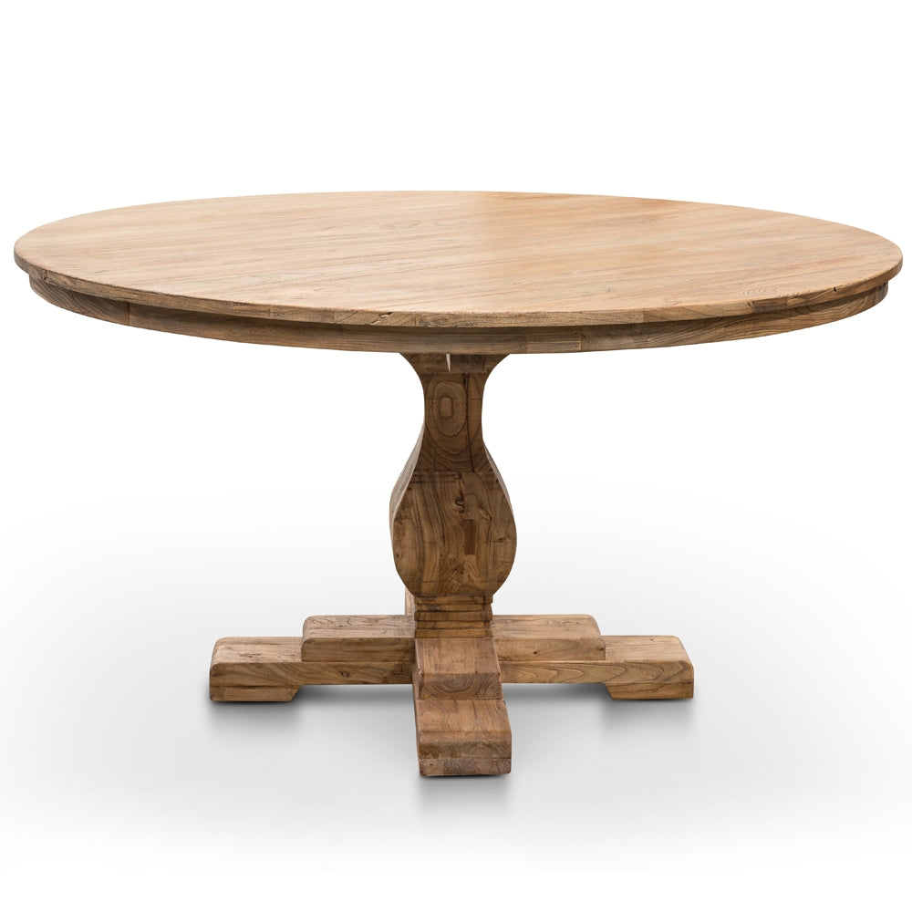 Round Dining Table 140cm - Rustic Natural - image 9