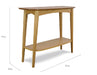 Narrow Wood Console Table with Shelf - image 6