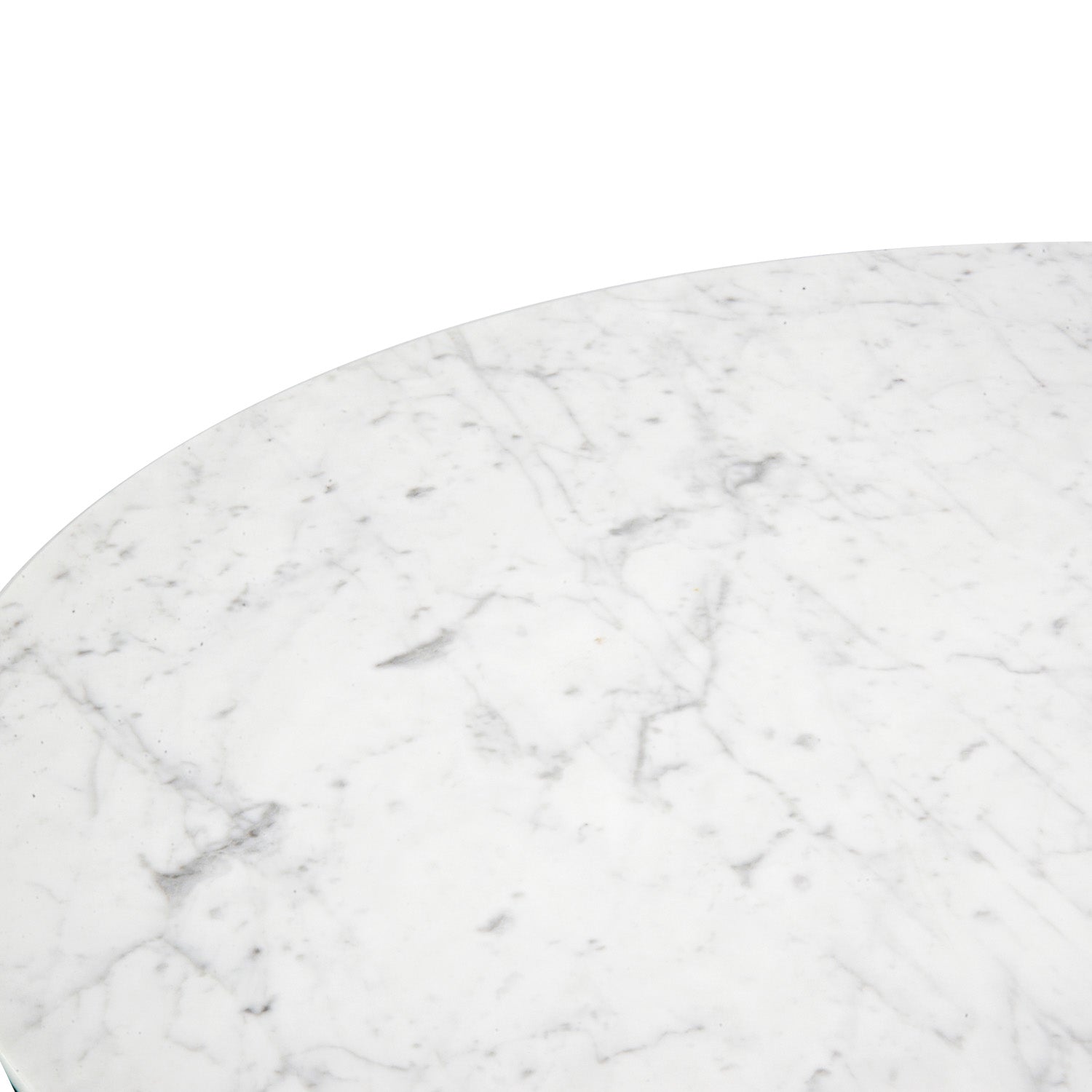1.15m Round Marble Dining Table - Dark Brown Base - image 5