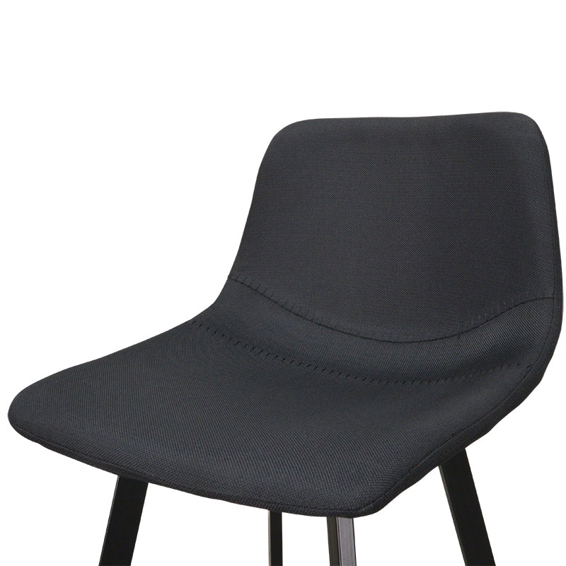 80cm Bar Stool in Black Fabric (Set of 2) - image 6
