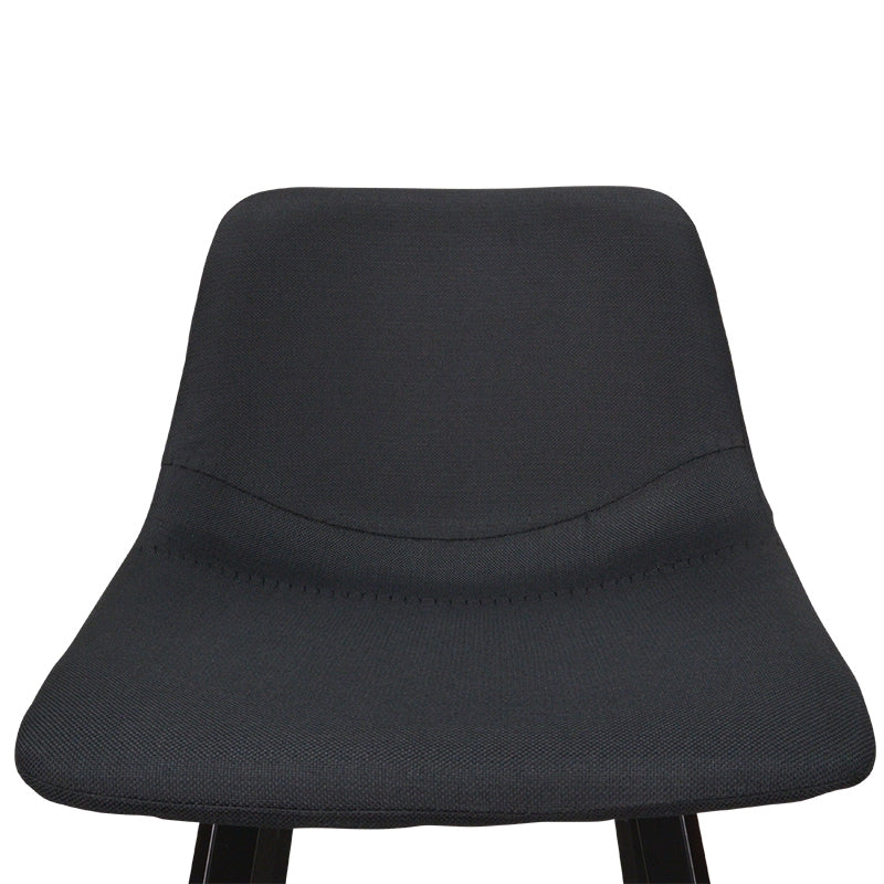 80cm Bar Stool in Black Fabric (Set of 2) - image 7