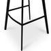 80cm Bar Stool in Black Fabric (Set of 2) - image 8