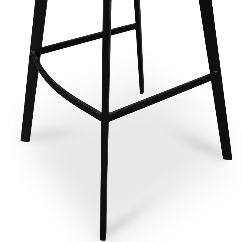 80cm Bar Stool in Black Fabric (Set of 2) - image 8
