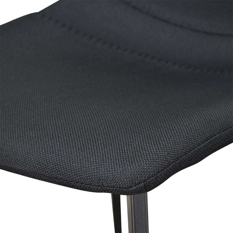 Bar Stool in Black Fabric (Set of 2)