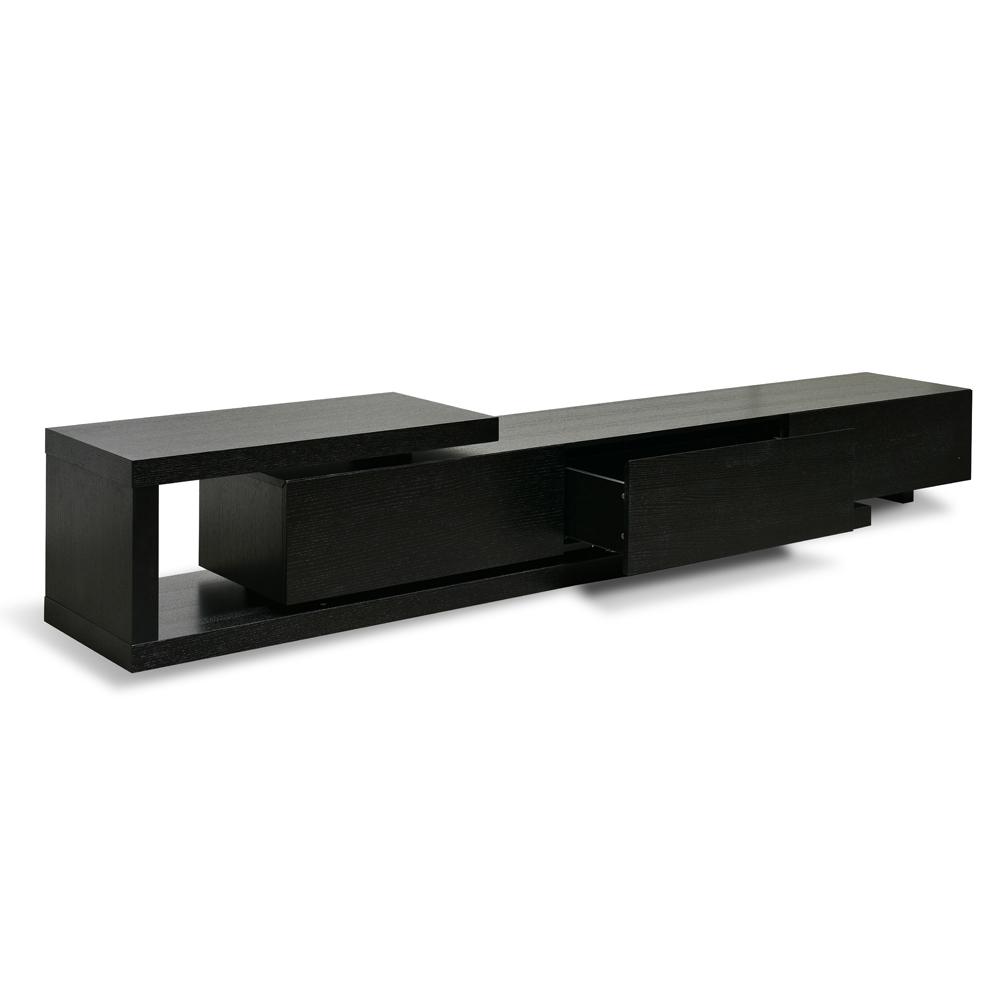 Mikkel Lowline 2.4-3.07m Entertainment TV Unit - Full Black