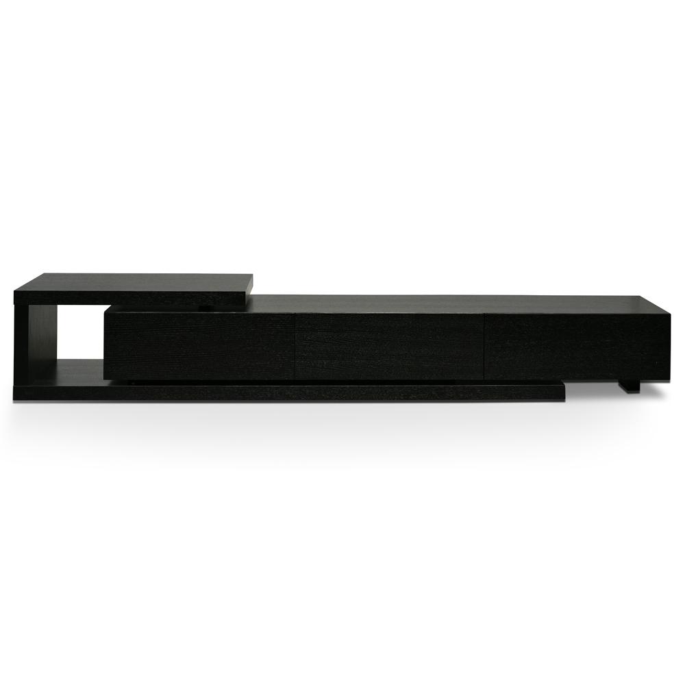 Mikkel Lowline 2.4-3.07m Entertainment TV Unit - Full Black