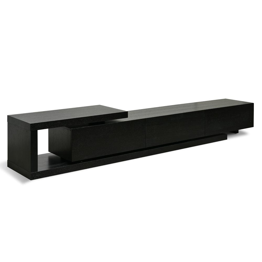 Mikkel Lowline 2.4-3.07m Entertainment TV Unit - Full Black