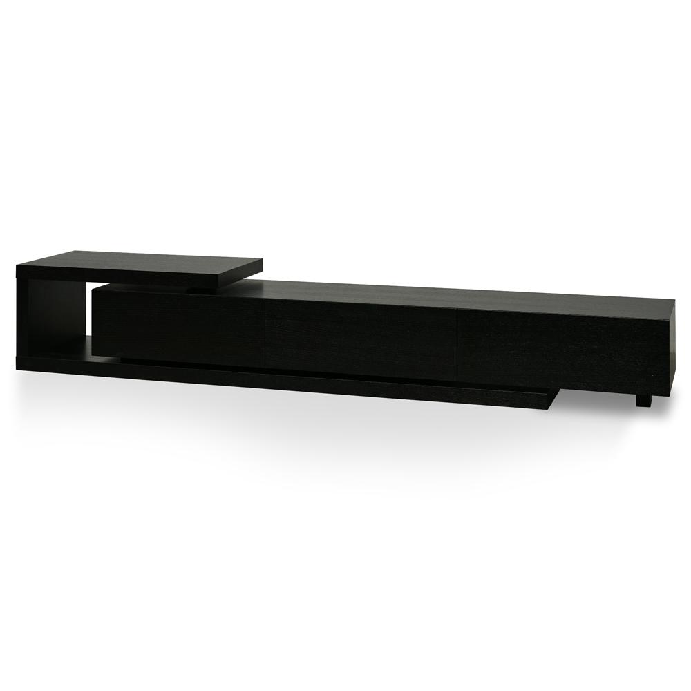 Mikkel Lowline 2.4-3.07m Entertainment TV Unit - Full Black