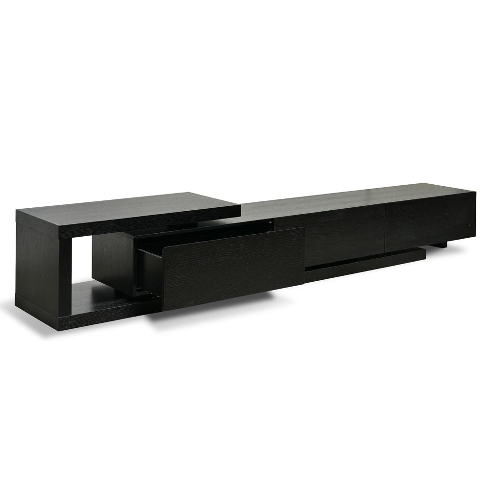 Mikkel Lowline 2.4-3.07m Entertainment TV Unit - Full Black