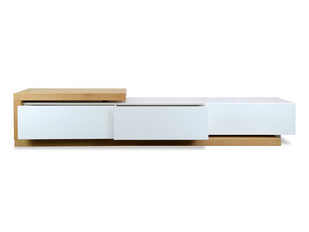 Peder 2.4m-3.07m TV Entertainment Unit - Natural - White