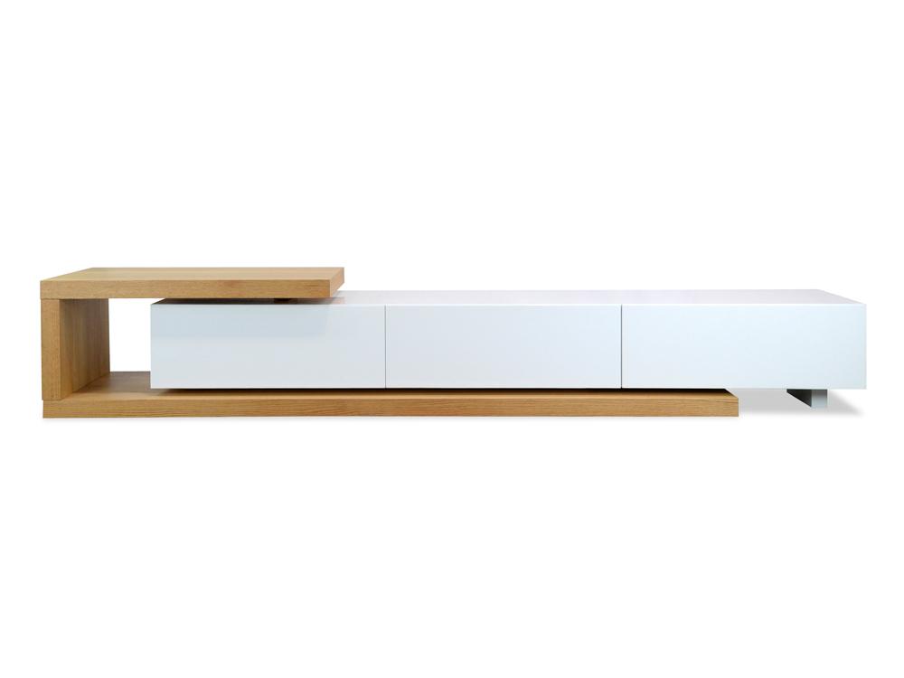 Peder 2.4m-3.07m TV Entertainment Unit - Natural - White