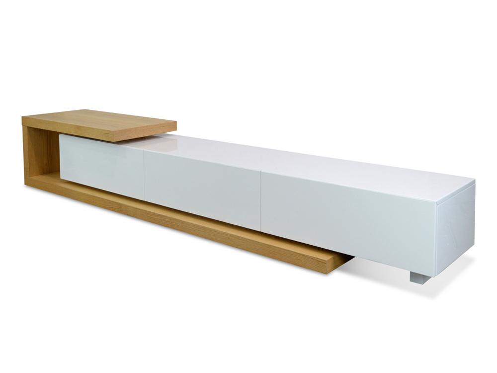 Peder 2.4m-3.07m TV Entertainment Unit - Natural - White