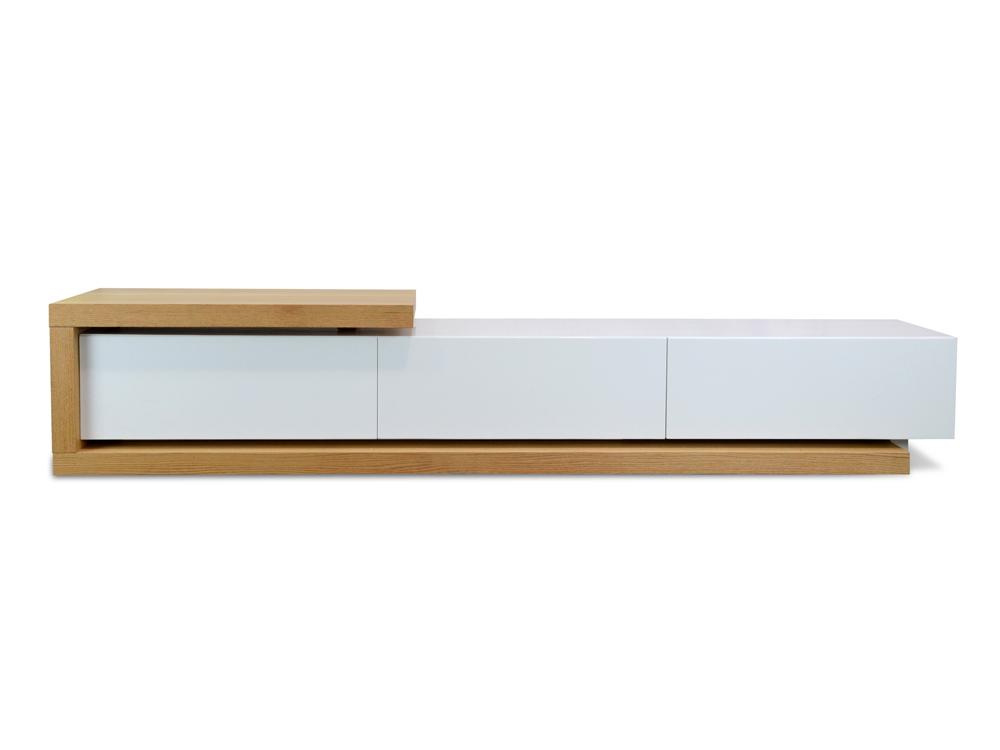 Peder 2.4m-3.07m TV Entertainment Unit - Natural - White
