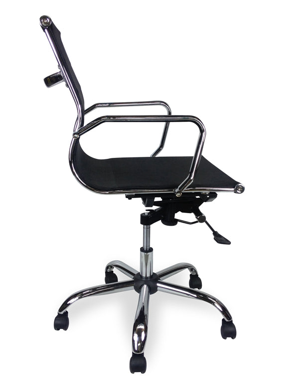Designer Mesh Boardroom Office Chair - Low Back - Black - image 2