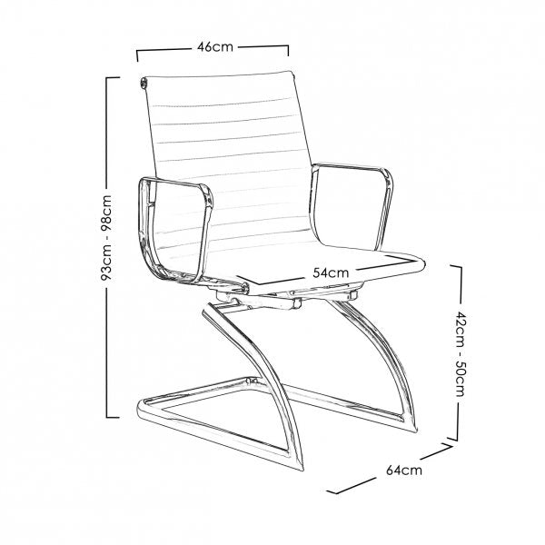 PU Leather Office Chair - Black - image 3