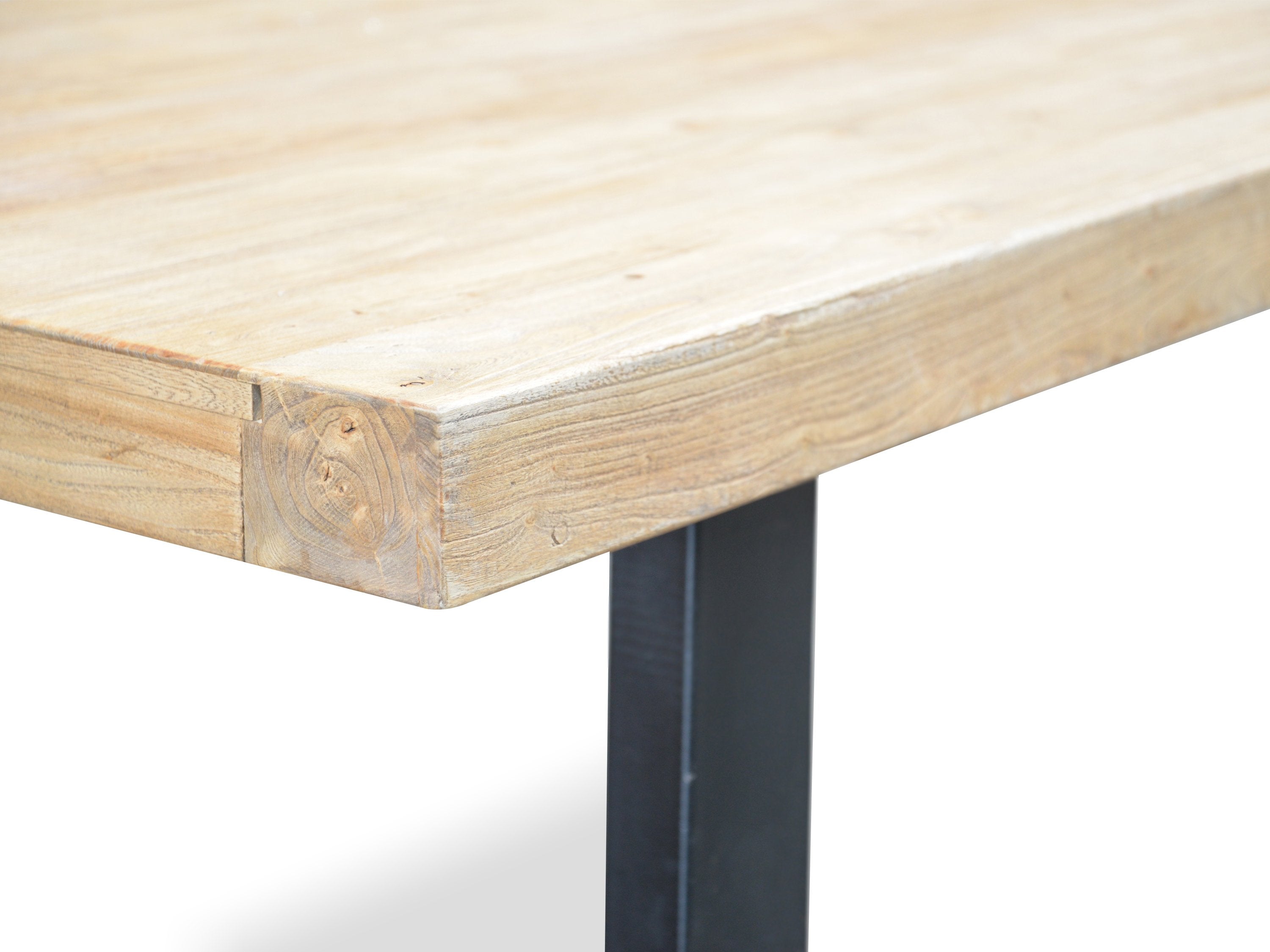 2.4m Reclaimed Elm Wood Dining Table - image 9