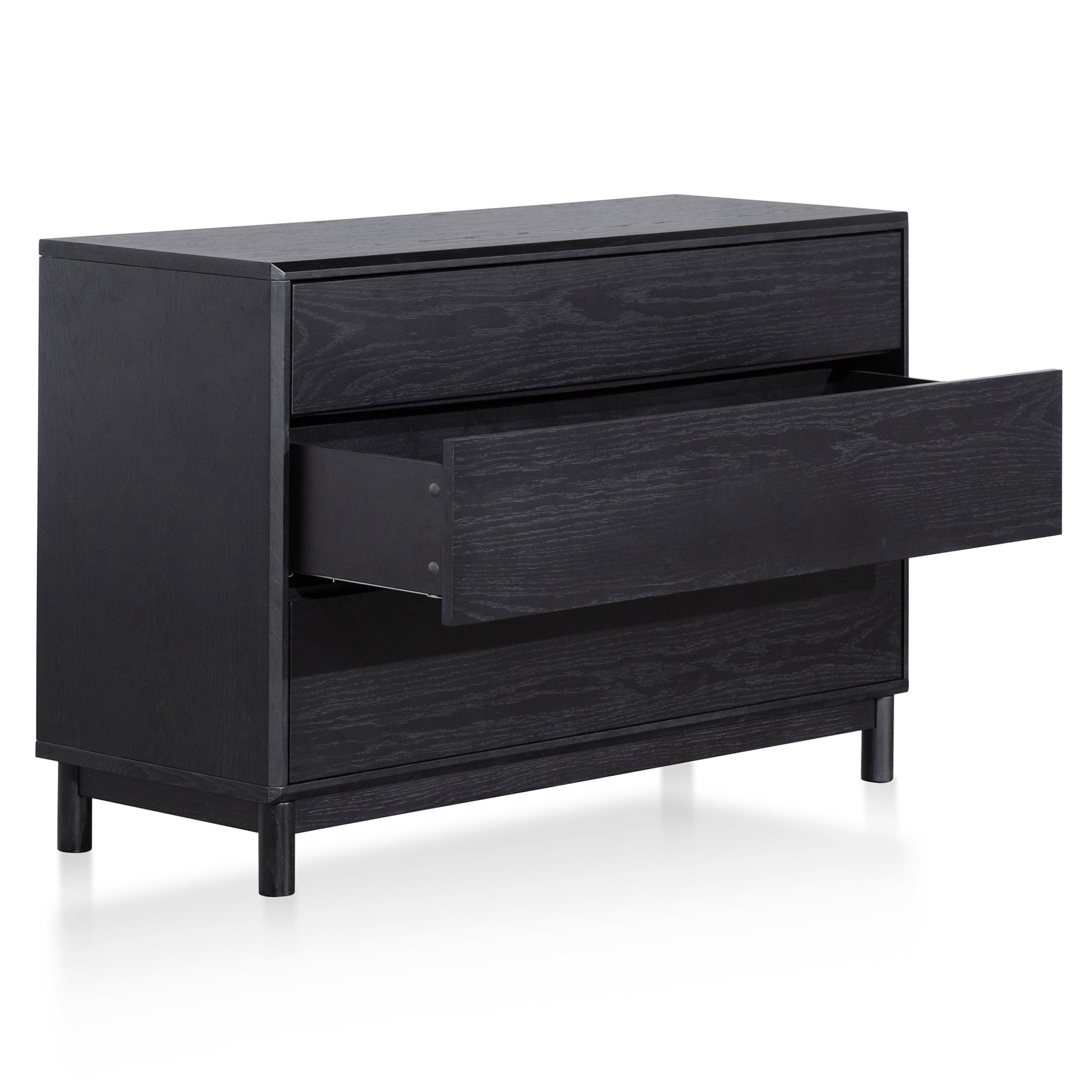 CDT6199-CN 3 Drawers Dresser Unit - Black Oak