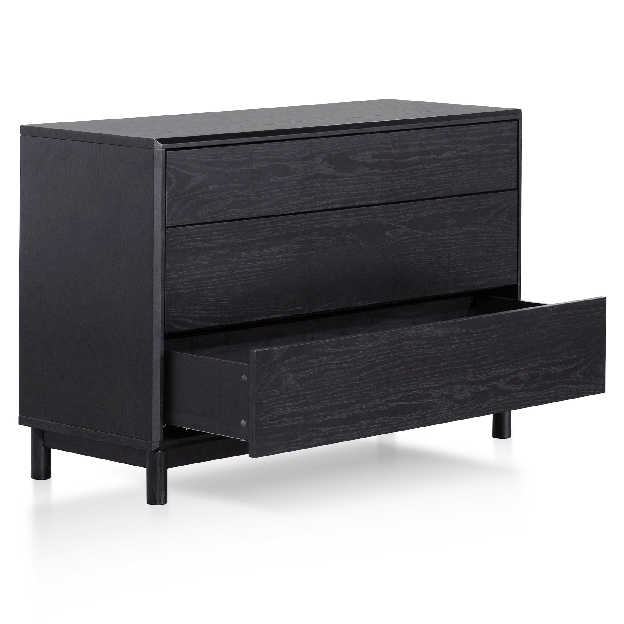 Eloise 3 Drawers Dresser Unit - Black Oak