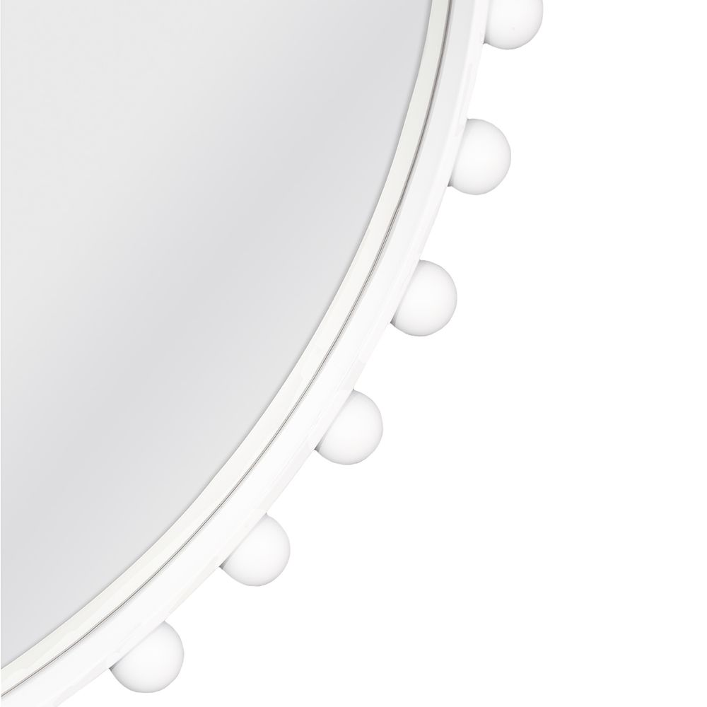 Birchgrove Round Wall Mirror - White