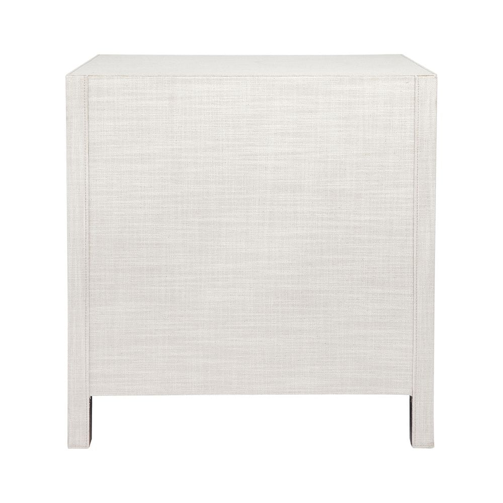 Astley Upholstered Bedside Table - Natural