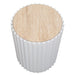 Carter Travertine Side Table - White