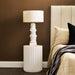 Mendoza Table Lamp - White w Off White Shade