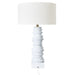 Mendoza Table Lamp - White w Off White Shade