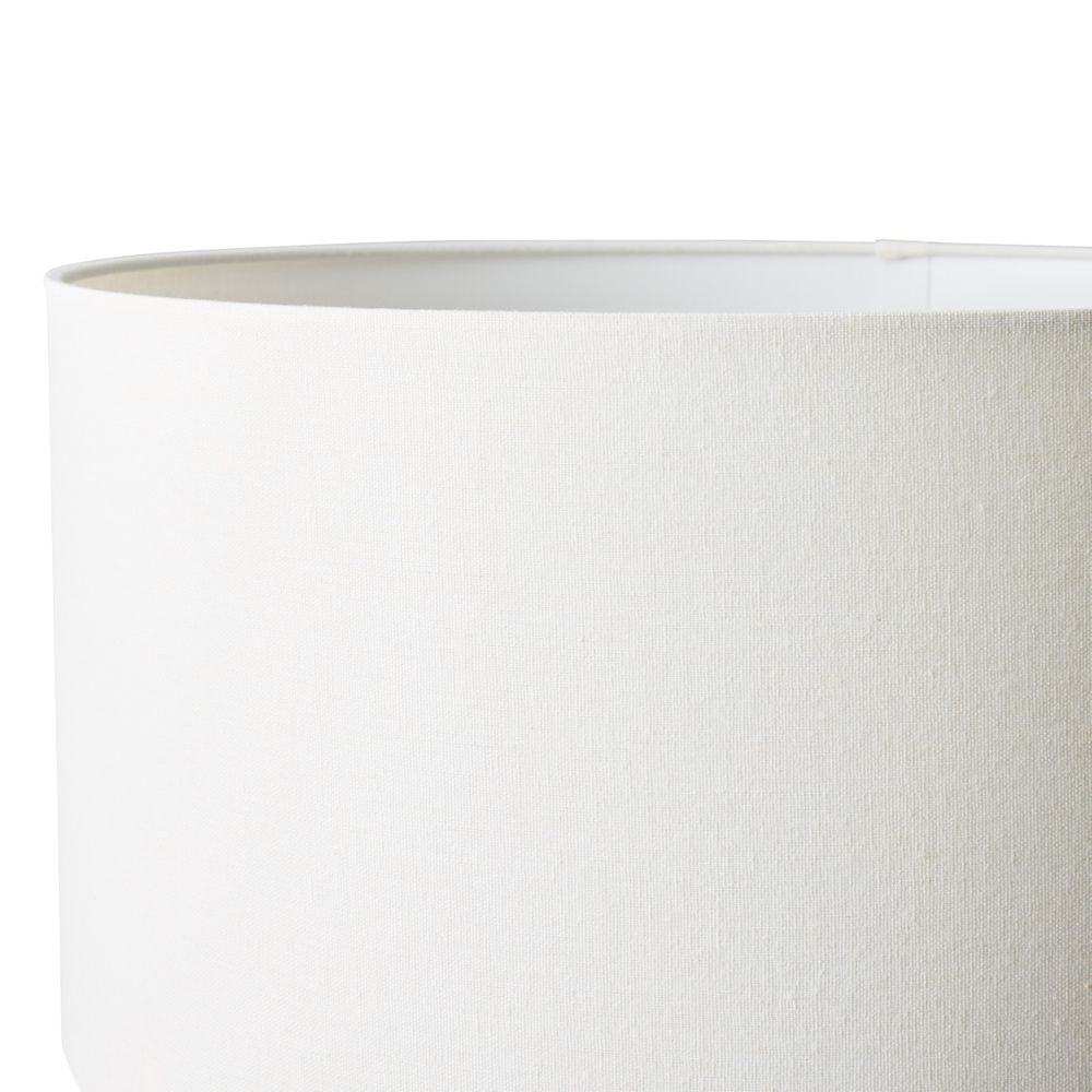 Mendoza Table Lamp - White w Off White Shade
