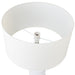 Mendoza Table Lamp - White w Off White Shade